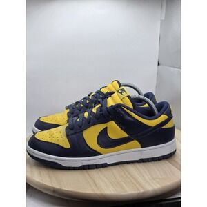 Mens Size 9 - Nike Dunk Low Michigan 2021 Yellow/Blue Colorblock Low Top